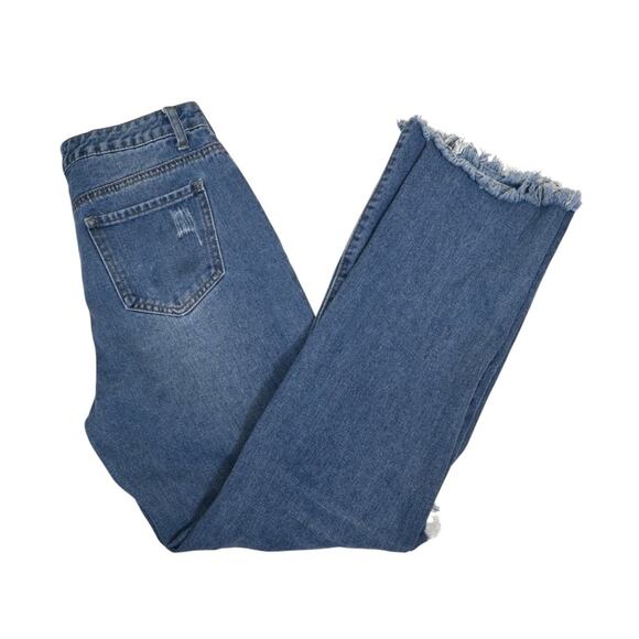 Gianni Bini Womens 7 Distressed Raw Hem Bootcut Jeans - Picture 3 of 11